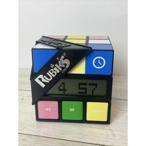 Rubik's Cube Digital Clock Calendar Temperature Alarm Tested Works VINTAGE